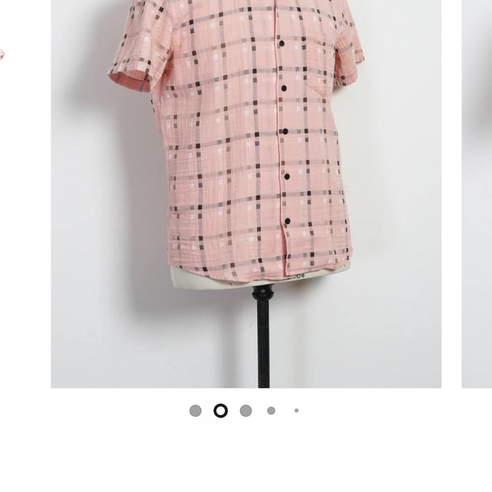 Hansen garments Pink Plaid Button-Up Shirt - Picture 4 of 16